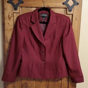 SAG Harbor Suit Petite Cranberry Red Blazer Size 12P